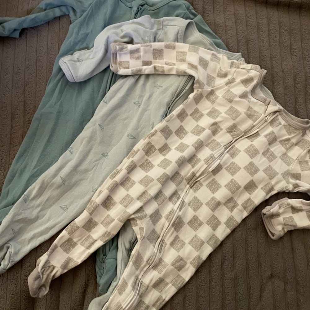 Cloud Island Gray and White Baby Onesies